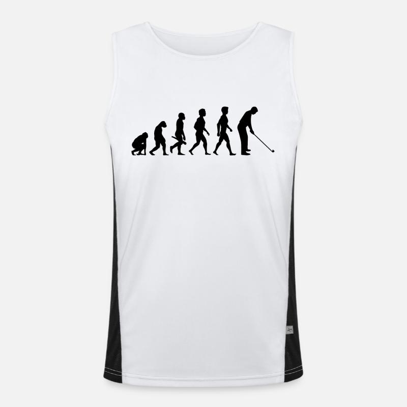 golfing golf course golfer caddy golfer green Men's Functional Contrast Tank Top 