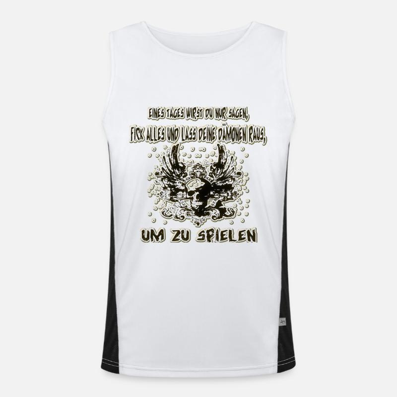 Dämon raus lassen Funktionelles Kontrast-Tank Top für Männer 