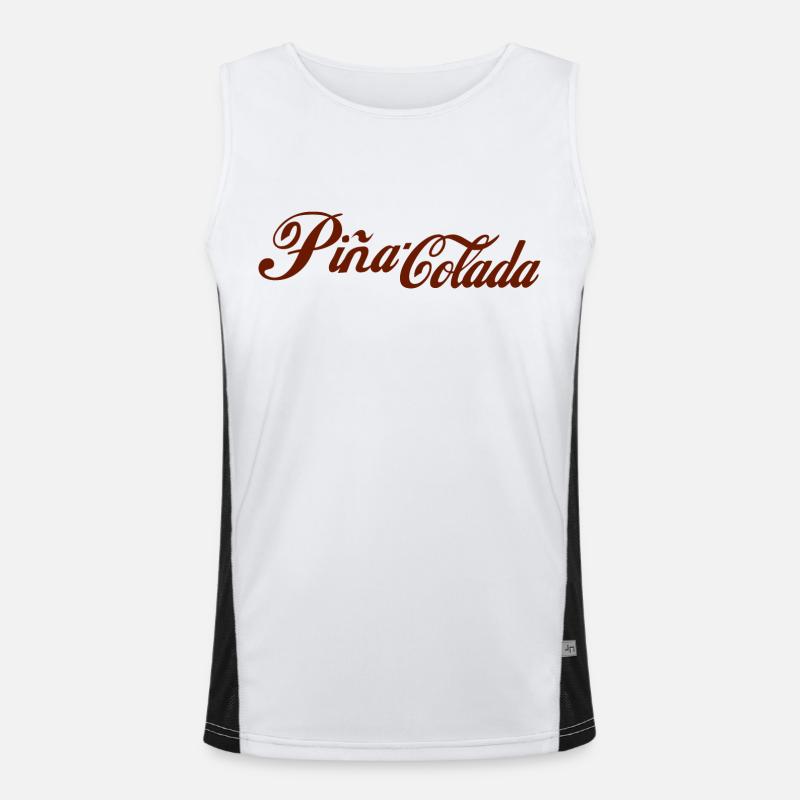 Ananas Grafik Pina Colada Funktionelles Kontrast-Tank Top für Männer 