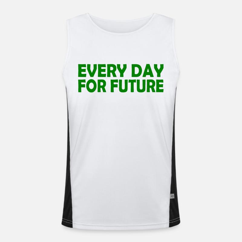 Every day for future Funktionelles Kontrast-Tank Top für Männer 