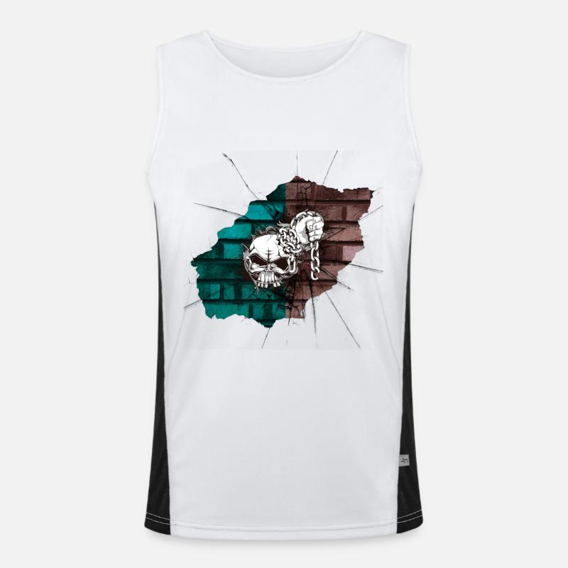 Wall dead head Men's Functional Contrast Tank Top 