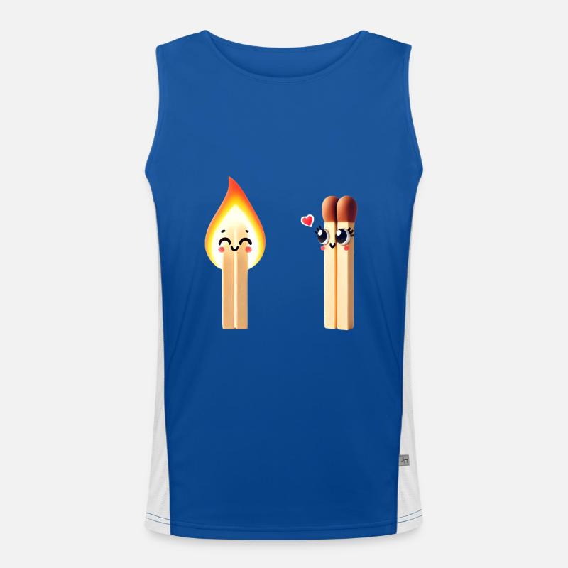 Conception ludique d’amis allumettes Débardeur respirant contrasté Homme 