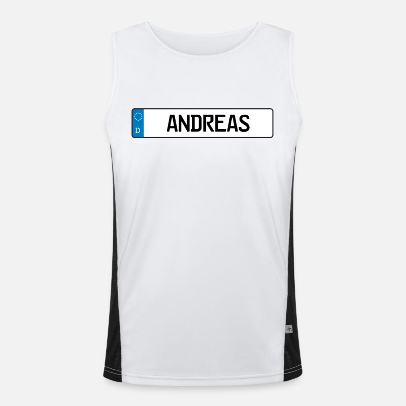 Andreas name tag gift Men's Functional Contrast Tank Top 