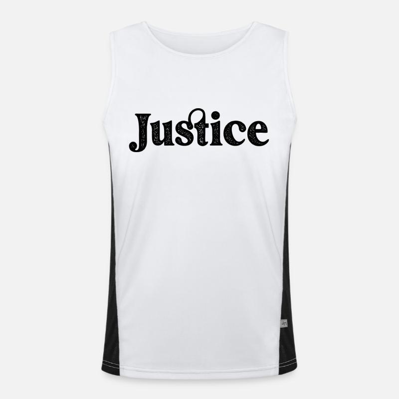 Mot de justice de conception Débardeur respirant contrasté Homme 