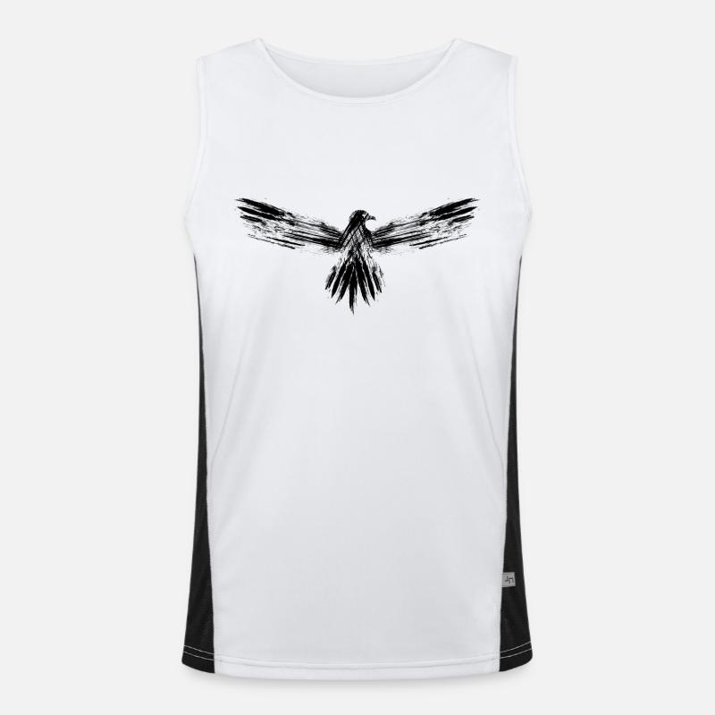 Eagle black calligraphy Men's Functional Contrast Tank Top 