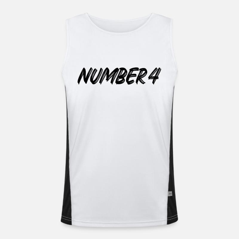 Number 4 - vier - vierter - vierte - 4 - Nummer 4 Funktionelles Kontrast-Tank Top für Männer 