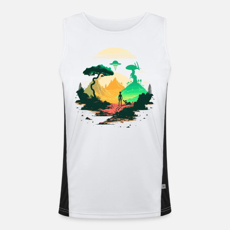 strange world Men's Functional Contrast Tank Top 