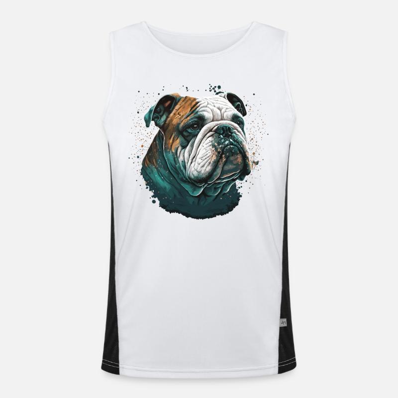 Expression de bouledogue Débardeur respirant contrasté Homme 