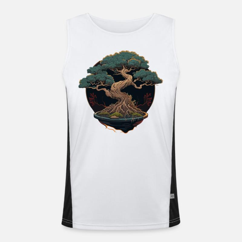 Cultivated Bonsai Tree Men's Functional Contrast Tank Top 
