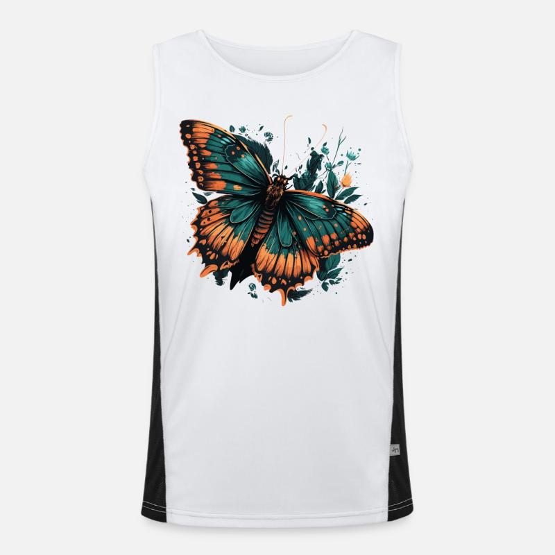 Papillon tropical Débardeur respirant contrasté Homme 