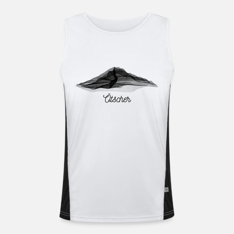 Ötscher Berg - Shirt design with font Men's Functional Contrast Tank Top 