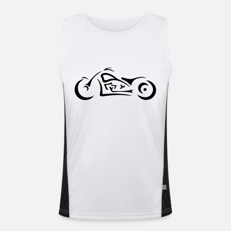 Motorcycle Chopper Men's Functional Contrast Tank Top 
