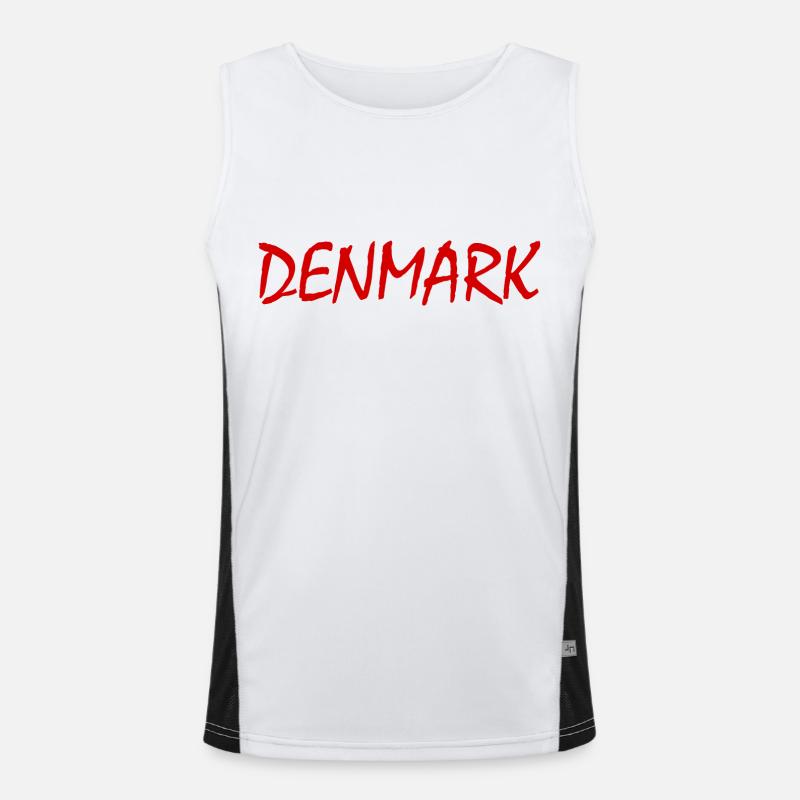 Dänemark Funktionelles Kontrast-Tank Top für Männer 