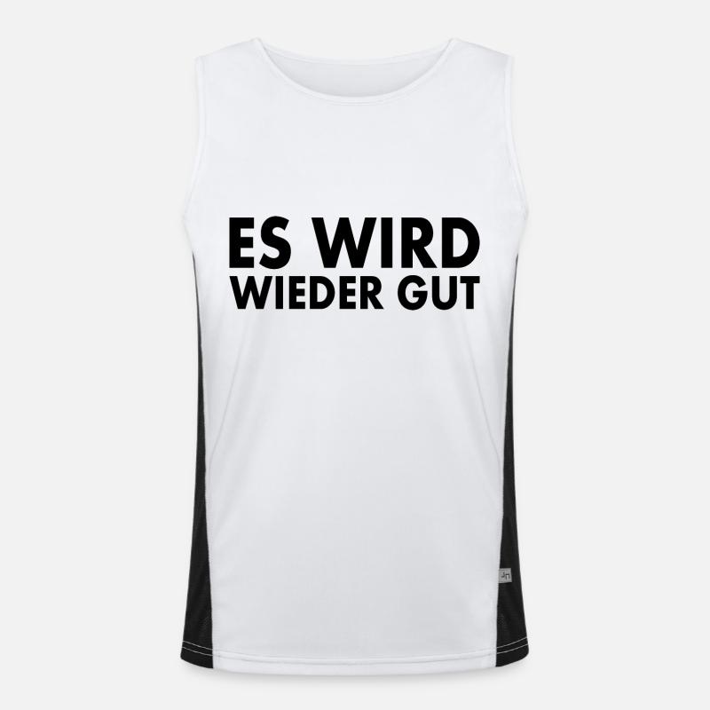 Es wird wieder gut Funktionelles Kontrast-Tank Top für Männer 