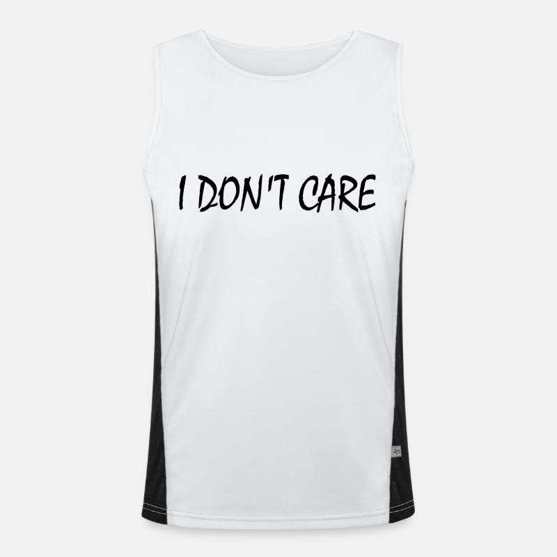 I dont care Men's Functional Contrast Tank Top 