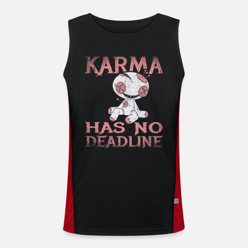 Karma n’a pas de date limite Débardeur respirant contrasté Homme 