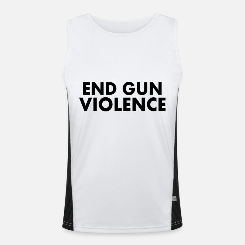 END GUN VIOLENCE Funktionelles Kontrast-Tank Top für Männer 