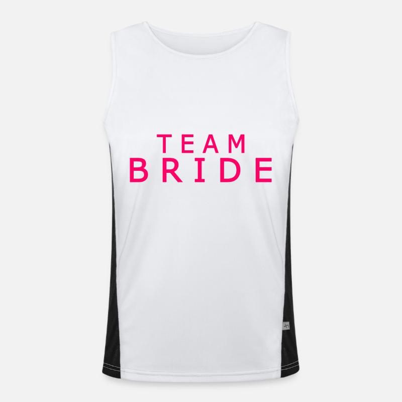 Team bride Funktionelles Kontrast-Tank Top für Männer 