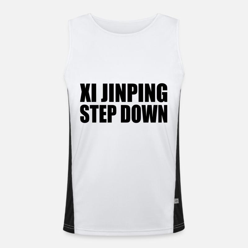 Xi jinping step down Funktionelles Kontrast-Tank Top für Männer 