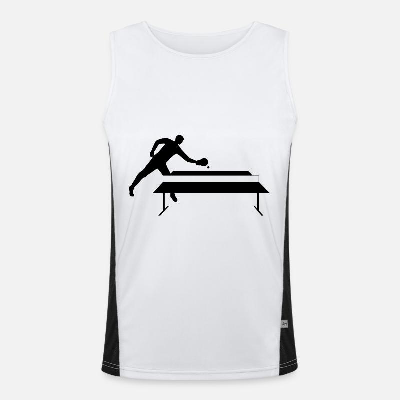 Table tennis player Men's Functional Contrast Tank Top 