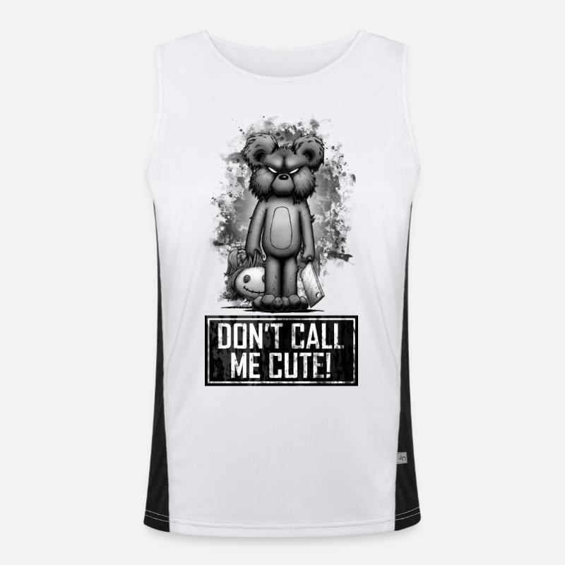 Teddy - Don't Call Me Cute Funktionelles Kontrast-Tank Top für Männer 
