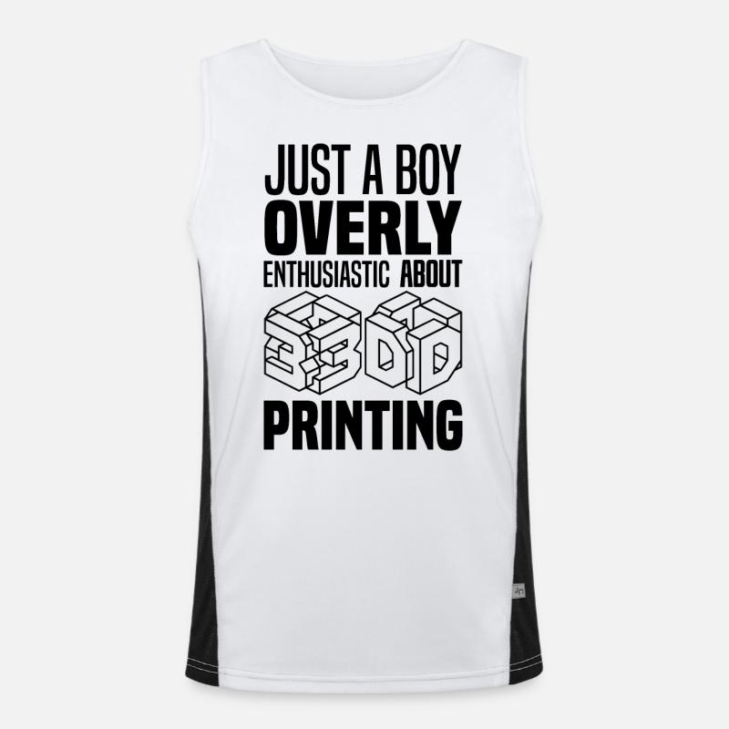 3D Printer Men's Functional Contrast Tank Top 