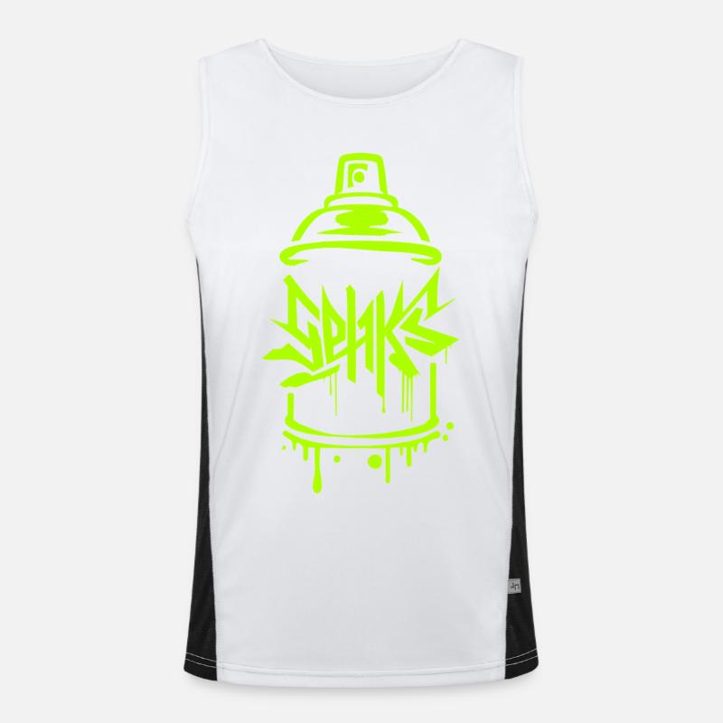 Sehks Grüne Flasche Funktionelles Kontrast-Tank Top für Männer 