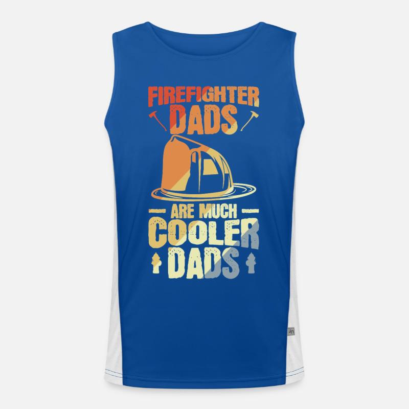 Feuerwehrväter sind die cooleren Väter Funktionelles Kontrast-Tank Top für Männer 
