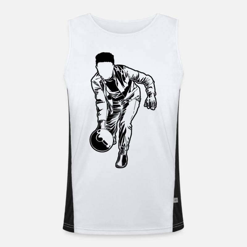 Bowler Sketch Men's Functional Contrast Tank Top 