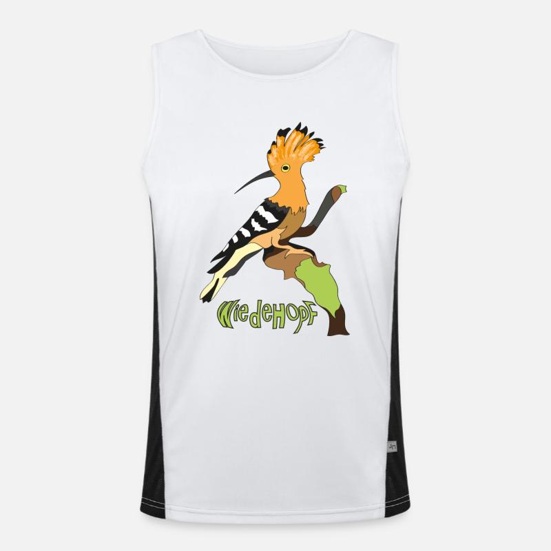 Wiedehopf Funktionelles Kontrast-Tank Top für Männer 