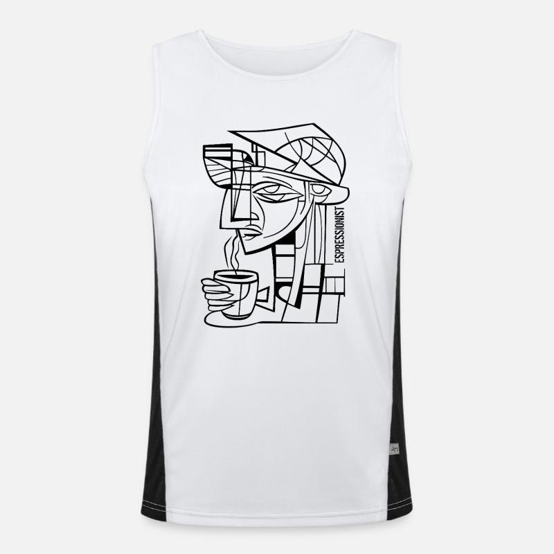 Espressionista - Espresso - Espressionismo Canotta sportiva da uomo in contrasto cromatico 