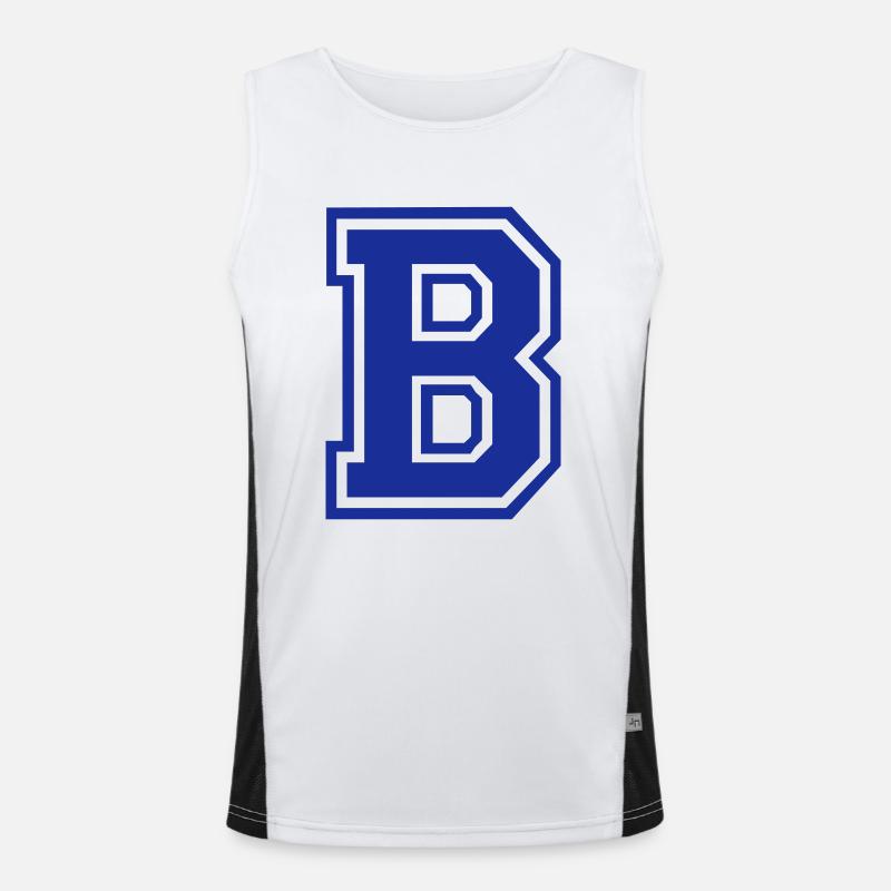 Buchstabe B Funktionelles Kontrast-Tank Top für Männer 