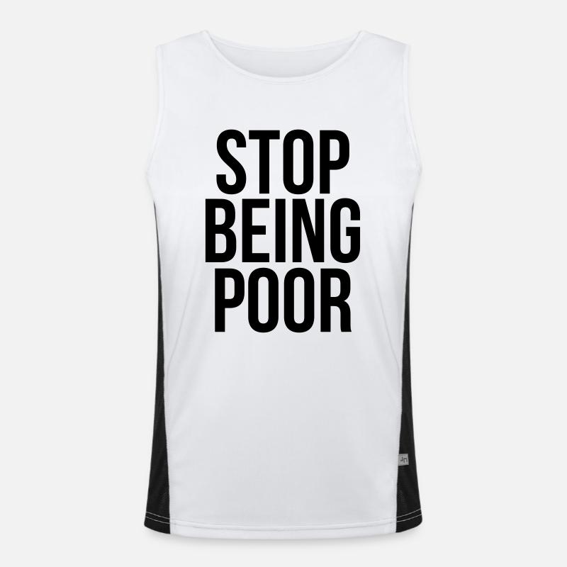stop being poor Men's Functional Contrast Tank Top 