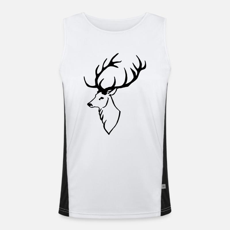 Deer head Men's Functional Contrast Tank Top 