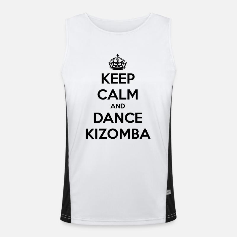 Keep calm and dance Kizomba Funktionelles Kontrast-Tank Top für Männer 