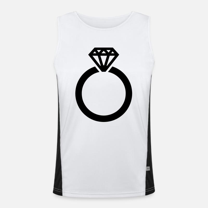 Ring Funktionelles Kontrast-Tank Top für Männer 