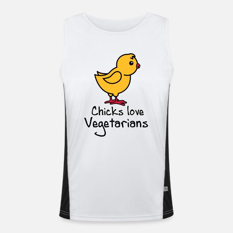 Vegetarier Funktionelles Kontrast-Tank Top für Männer 