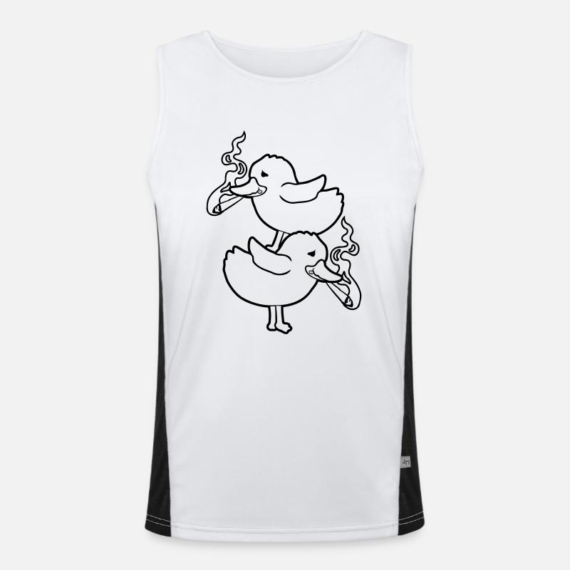 2 amis Weed Chicks Débardeur respirant contrasté Homme 