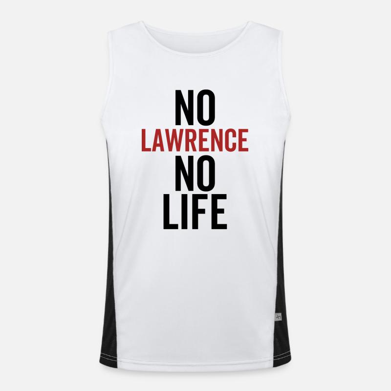 No Lawrence No Life - Men's Functional Contrast Tank Top  - white/black