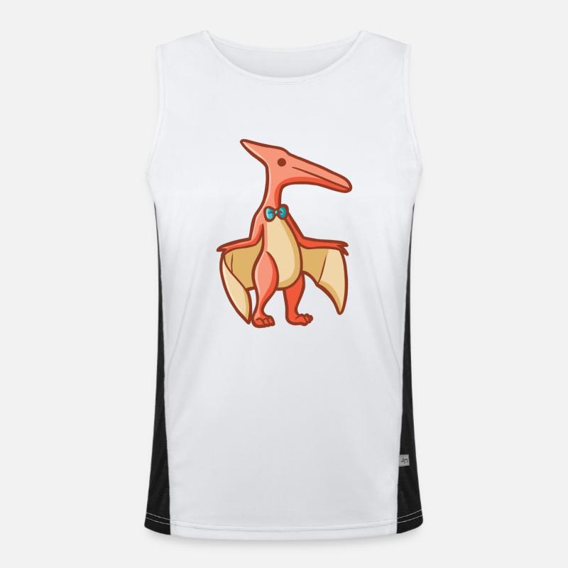 Hugadino ptérodactyle, dino, mignon dinosaure Débardeur respirant contrasté Homme 