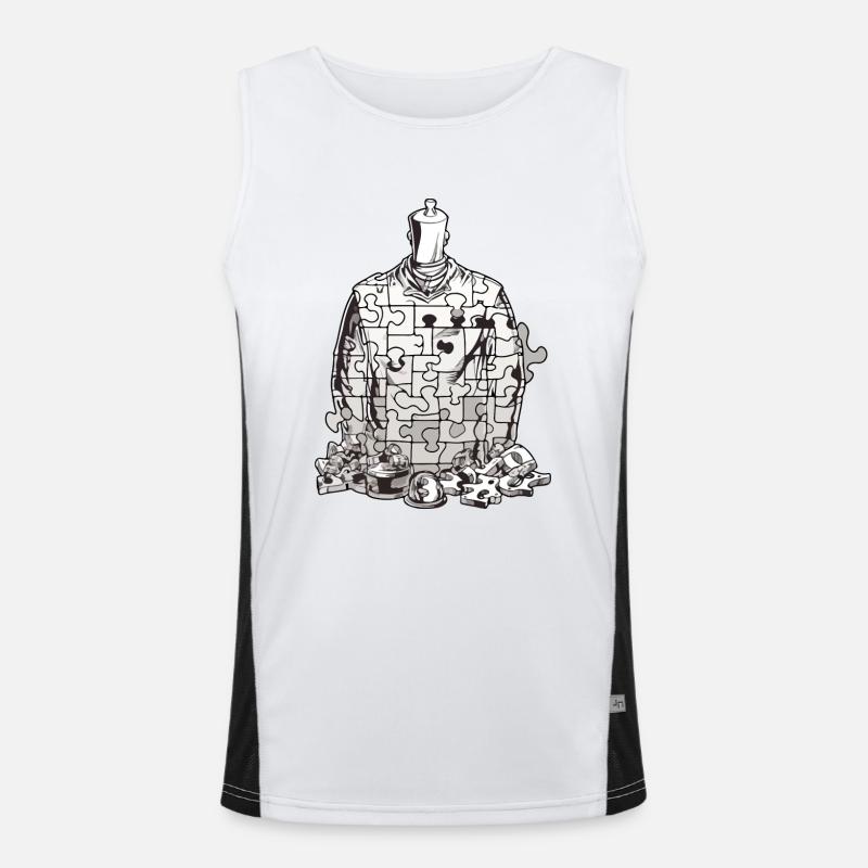 Pull puzzle Men's Functional Contrast Tank Top 