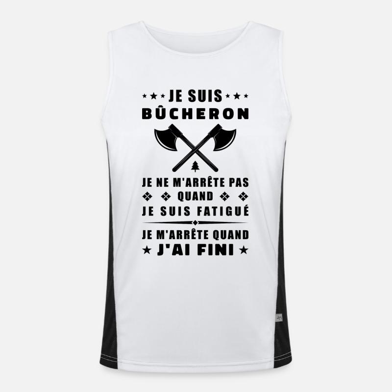 Ich bin Holzfäller Funktionelles Kontrast-Tank Top für Männer 