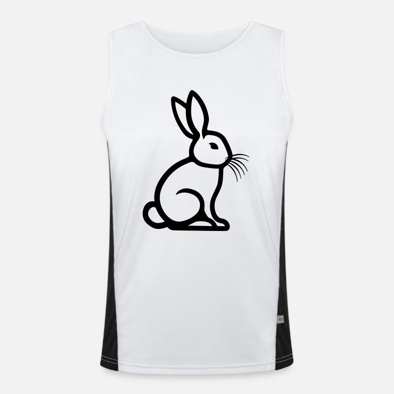 Easter Bunny Symbol Easter - Men's Functional Contrast Tank Top - white/black