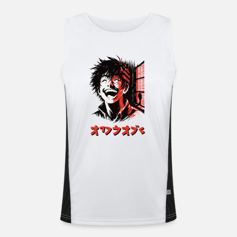 delinquente Espressione intensa Canotta sportiva da uomo in contrasto cromatico 