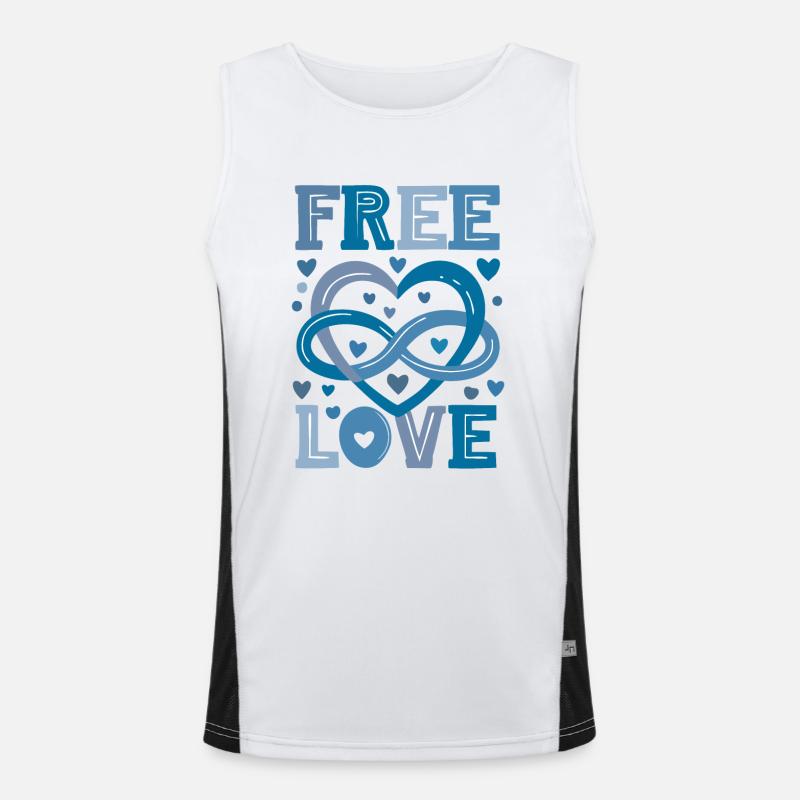 Polyamory Symbol - Turquoise Men's Functional Contrast Tank Top 