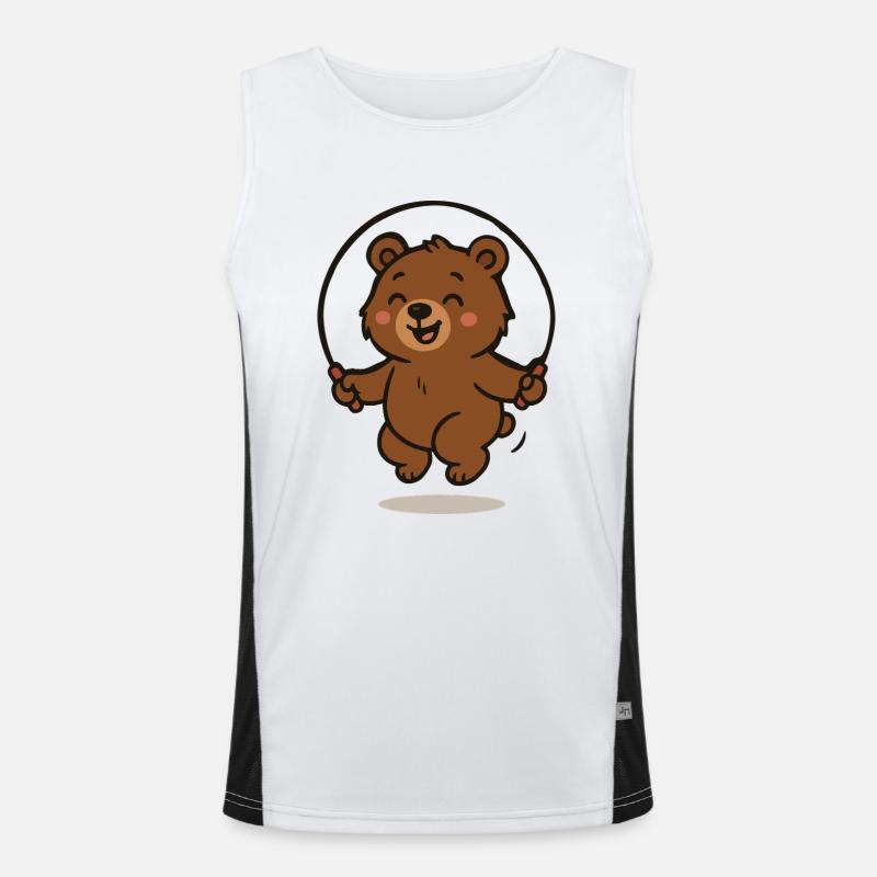 baer comic Funktionelles Kontrast-Tank Top für Männer 