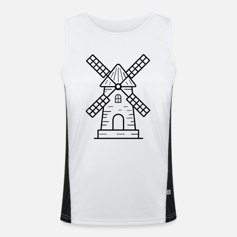 Windmill icon Men's Functional Contrast Tank Top 