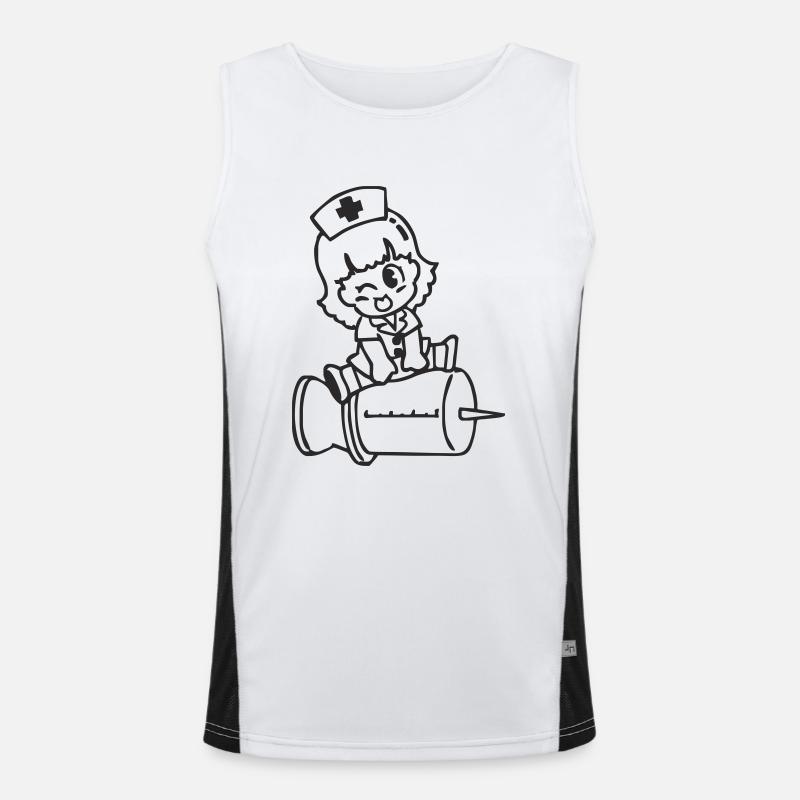 Krankenschwester Funktionelles Kontrast-Tank Top für Männer 