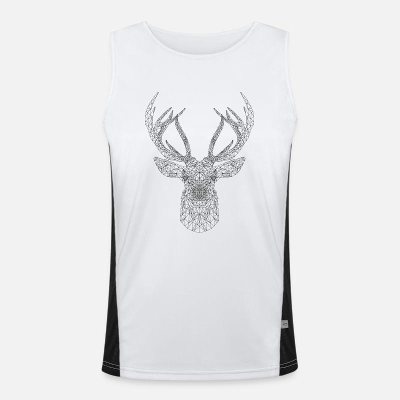 cerf trait Débardeur respirant contrasté Homme 