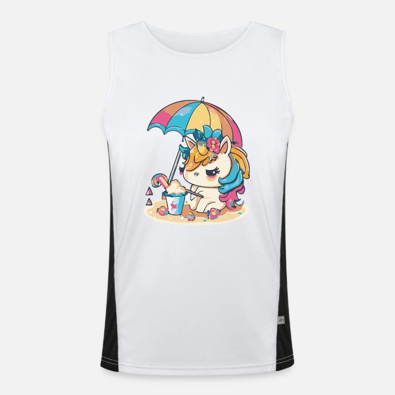 Sommer-Regenbogen - Ein Spiel aus Farben Funktionelles Kontrast-Tank Top für Männer 